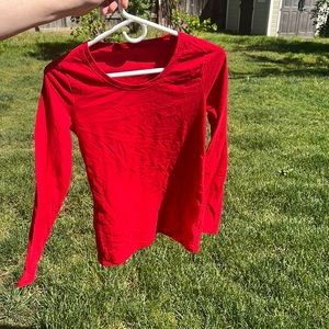 No boundaries plain red long sleeve